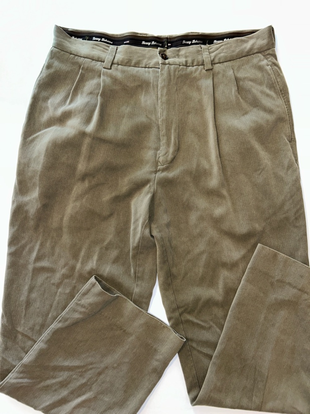 Tommy Bahama Olive Corduroy Pleated Pants size 33x28